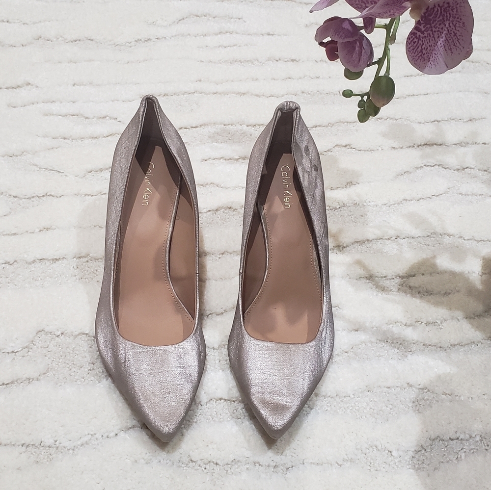 Champagne colored pumps